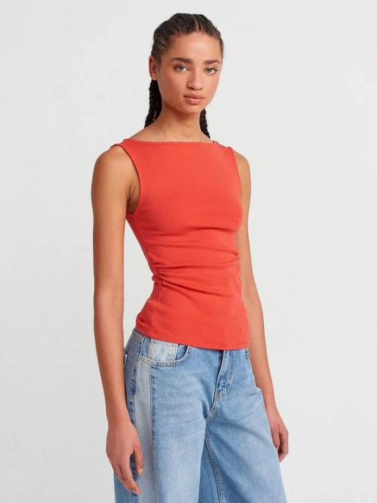 Foto van product Dilvin Top oranjerood