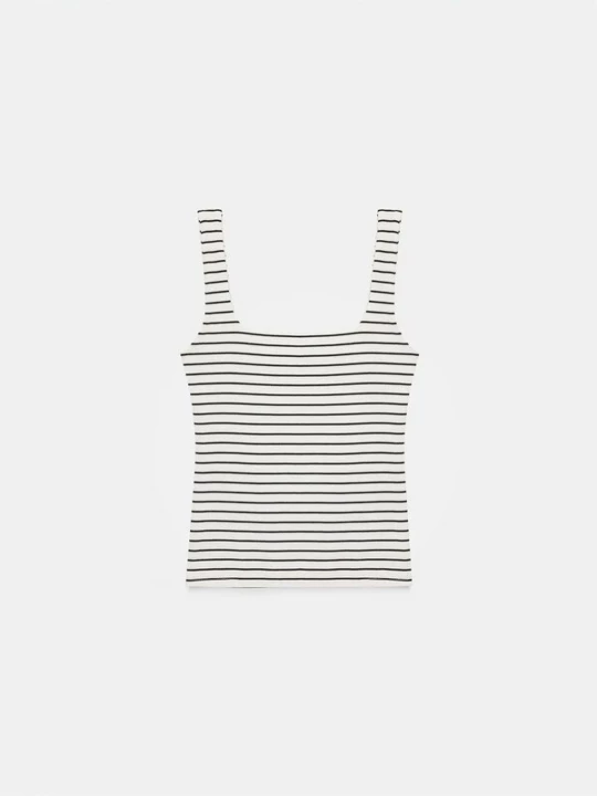 Foto van product Dilvin Top zwart / wit