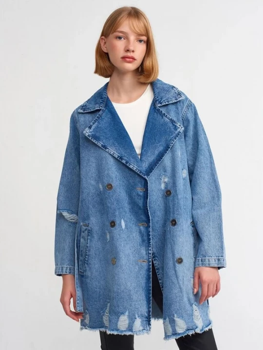 Foto van product Dilvin Tussenmantel blauw denim