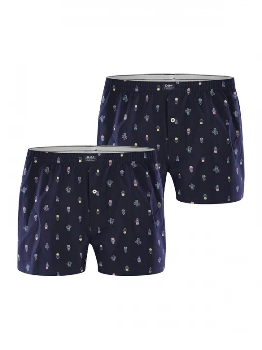 Foto van product DIM Boxershorts donkerblauw / wit