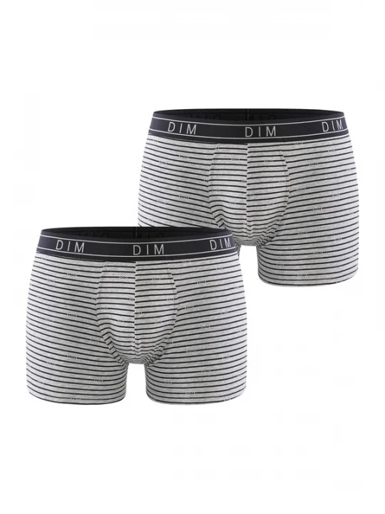 Foto van product DIM Boxershorts 'Fancy' grijs / zwart / wit
