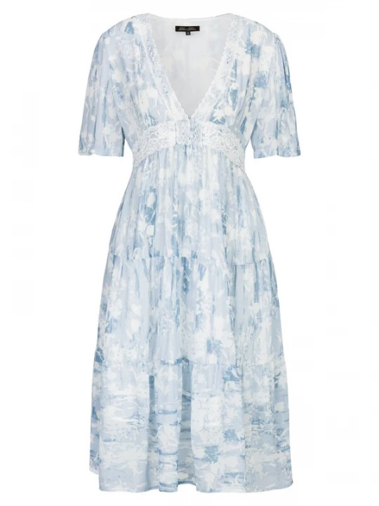 Foto van product Dine'n'Dance Zomerjurk 'Yasmina' blauw / wit