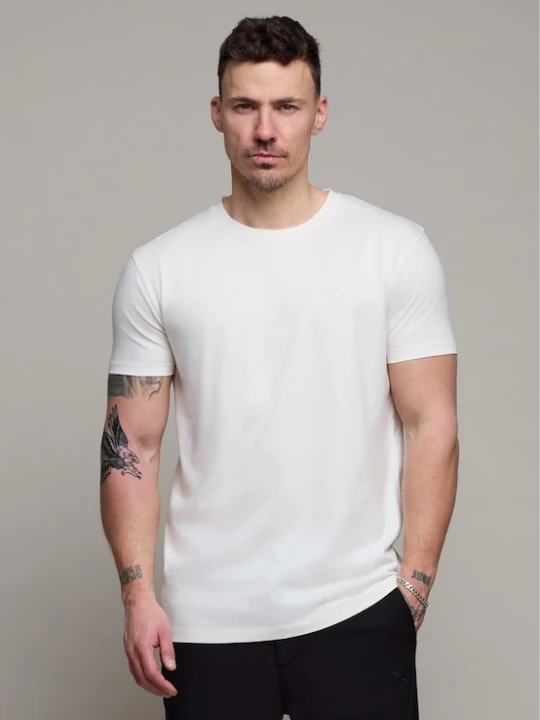 Foto van product Distorted People Shirt 'Blades' ivoor / taupe / zwart