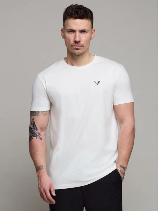 Foto van product Distorted People Shirt 'Chalk' azuur / zwart / wit