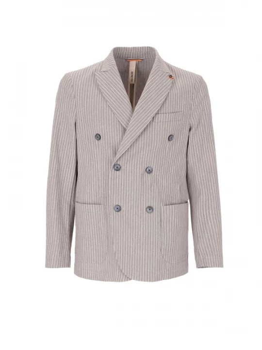 Foto van product Distretto12 Colbert 'Tajo' ecru / grijs