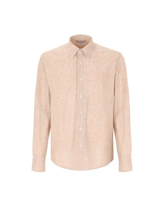 Foto van product Distretto12 Overhemd 'Scarl' beige gemêleerd