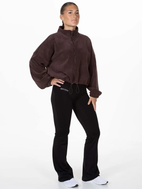 Foto van product Divina Fleece jas 'Teddy' chocoladebruin
