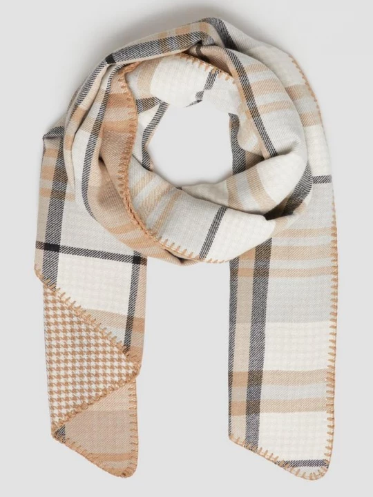 Foto van product Doek met pied-de-poule ruit en artwork s.Oliver