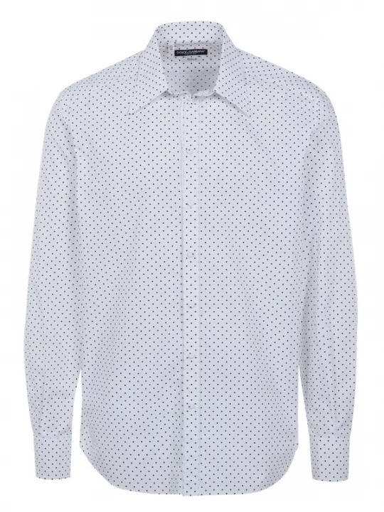 Foto van product DOLCE & GABBANA Shirt 'Dolce & Gabbana Gold Hemd weiß-schwarz' wit