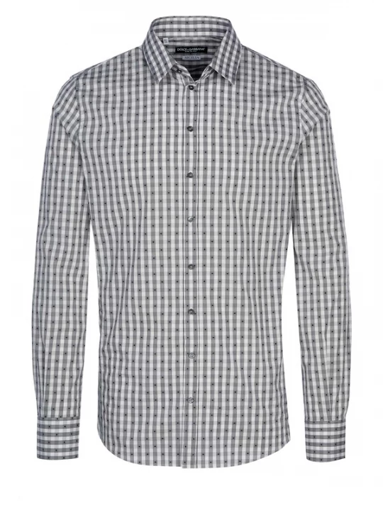 Foto van product DOLCE & GABBANA Shirt 'Dolce & Gabbana SICILIA Hemd weiß-schwarz' wit