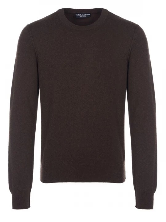 Foto van product DOLCE & GABBANA Sweatshirt 'Dolce & Gabbana Kaschmir Pullover dunkelbraun' donkerbruin