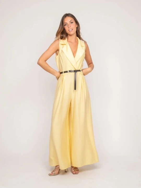 Foto van product Dona Lisa Jumpsuit 'Combinaison pantalon fluide EZINE' geel