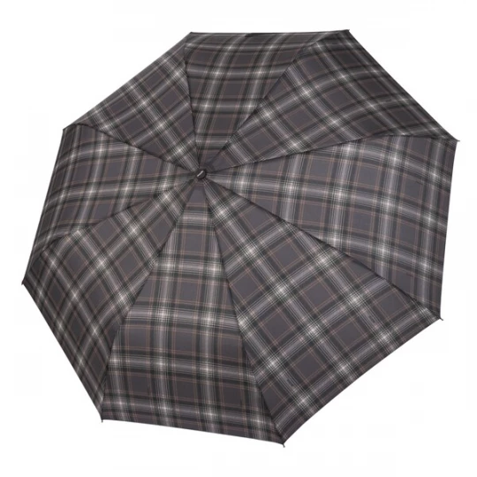 Foto van product Doppler Paraplu 'Fiber Magic' brokaat / antraciet / stone grey / donkergrijs / wit