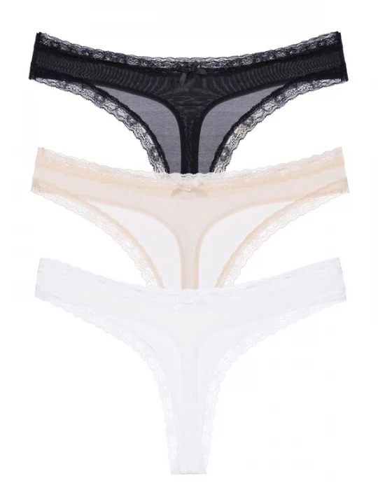 Foto van product Dorina String lichtbeige / zwart / wit
