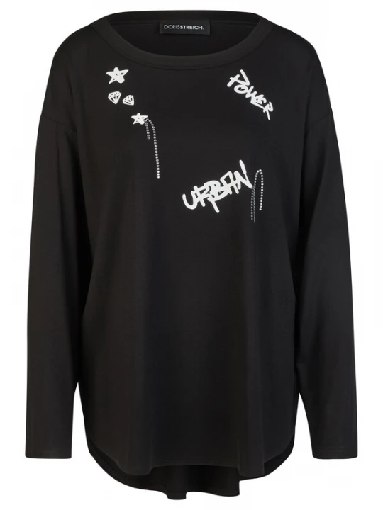 Foto van product Doris Streich Shirt zwart / wit