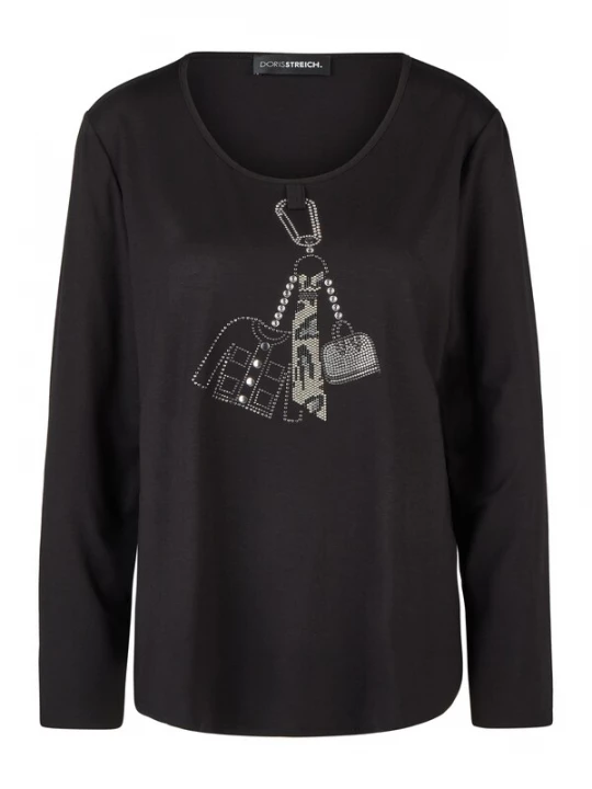 Foto van product Doris Streich Shirt zwart / zilver