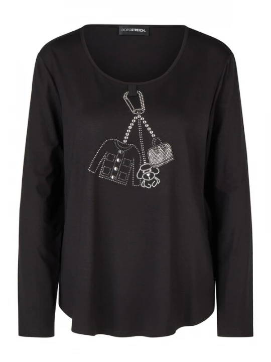 Foto van product Doris Streich Shirt zwart / zilver