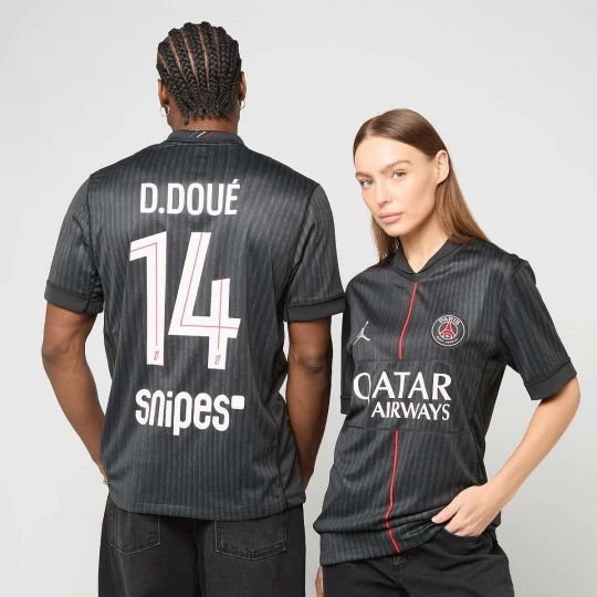 Foto van product Doué / No. 14 / PSG Jordan Fourth Stadium 2025 / 26 zwart