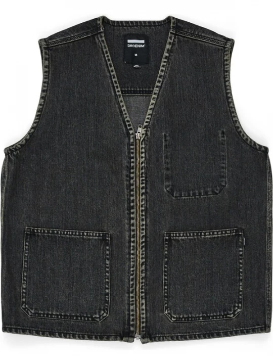 Foto van product Dr. Denim Bodywarmer 'Enver Worker' black denim