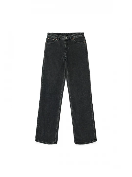 Foto van product Dr. Denim Jeans 'Addy Mid Straight' zwart gemêleerd