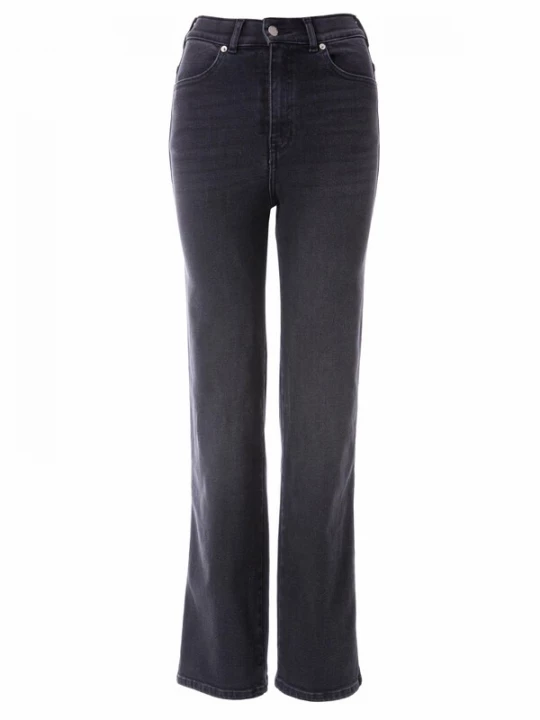Foto van product Dr. Denim Jeans 'Moxy High Straight Jeans' zwart gemêleerd