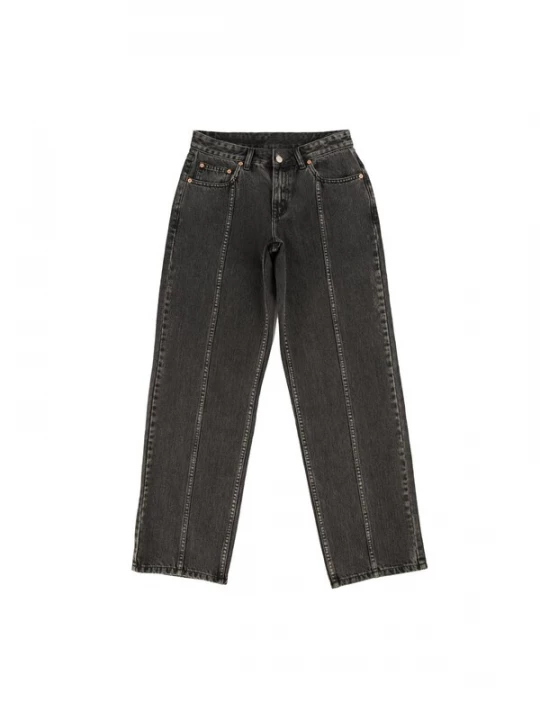 Foto van product Dr. Denim Jeans 'Nika Mid Straight Worker' black denim