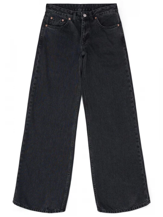 Foto van product Dr. Denim Jeans 'Rhue Low Wide Jeans' zwart gemêleerd