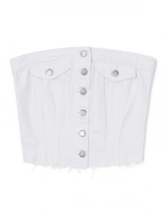 Foto van product Dr. Denim Top 'Carli Tube' wit
