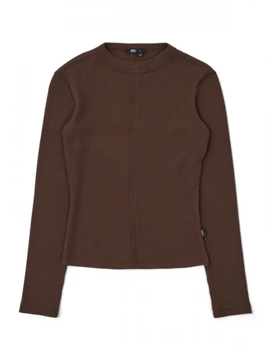 Foto van product Dr. Denim Top 'Stella Waffle Top' bruin