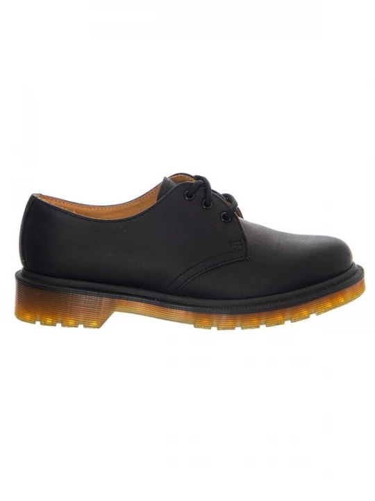 Foto van product Dr. Martens Veterschoen 'Unisex 1461 Pw Lace-Up Black Noir Greasy Shoes' zwart