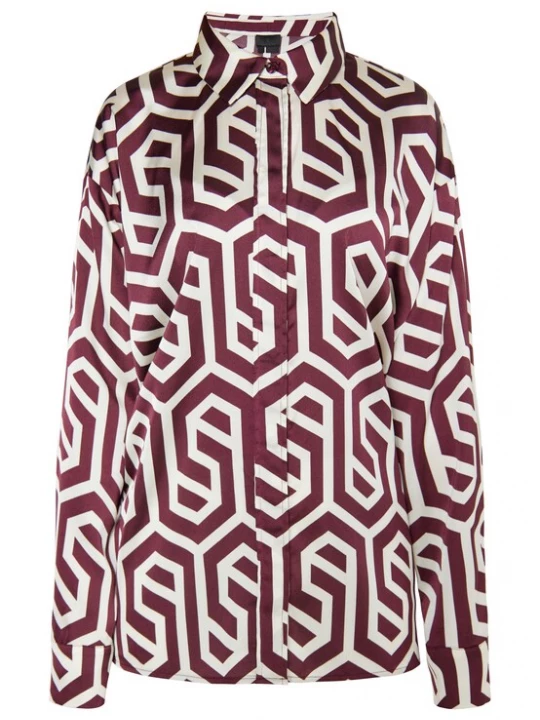 Foto van product DreiMaster Klassik Blouse bourgogne / wolwit