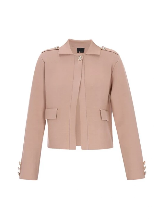 Foto van product DreiMaster Klassik Gebreid vest 'Classic' goud / taupe
