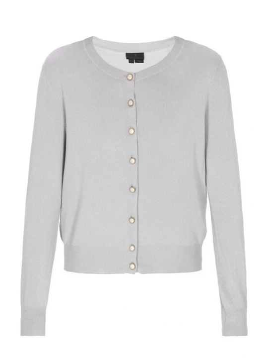 Foto van product DreiMaster Klassik Gebreid vest 'Classic Look' grijs / zilver
