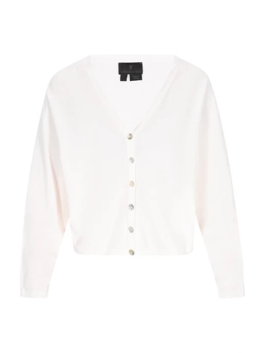 Foto van product DreiMaster Klassik Gebreid vest 'Classic Look' wit