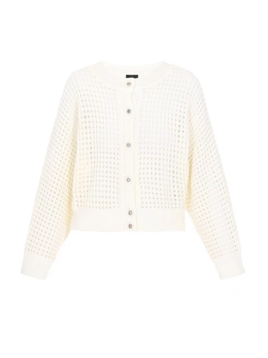 Foto van product DreiMaster Klassik Gebreid vest 'Classic Look' wit