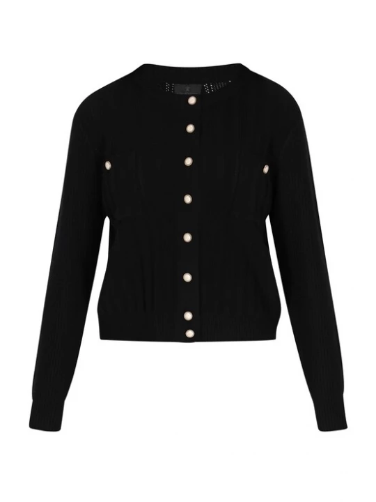 Foto van product DreiMaster Klassik Gebreid vest 'Classic Look' zwart