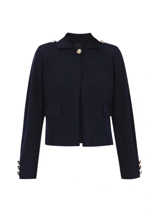 Foto van product DreiMaster Klassik Gebreid vest 'Classic' navy / goud