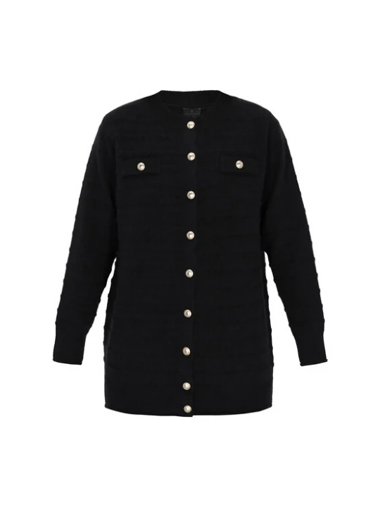 Foto van product DreiMaster Klassik Gebreid vest 'Classic' zwart