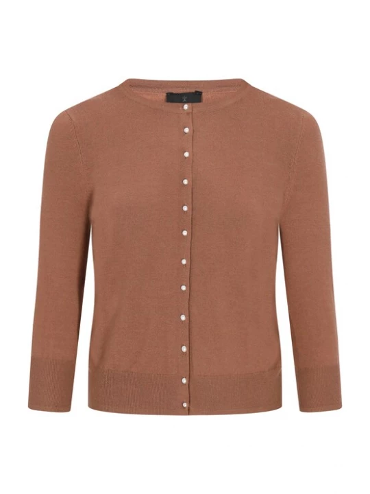 Foto van product DreiMaster Klassik Gebreid vest donkerbeige