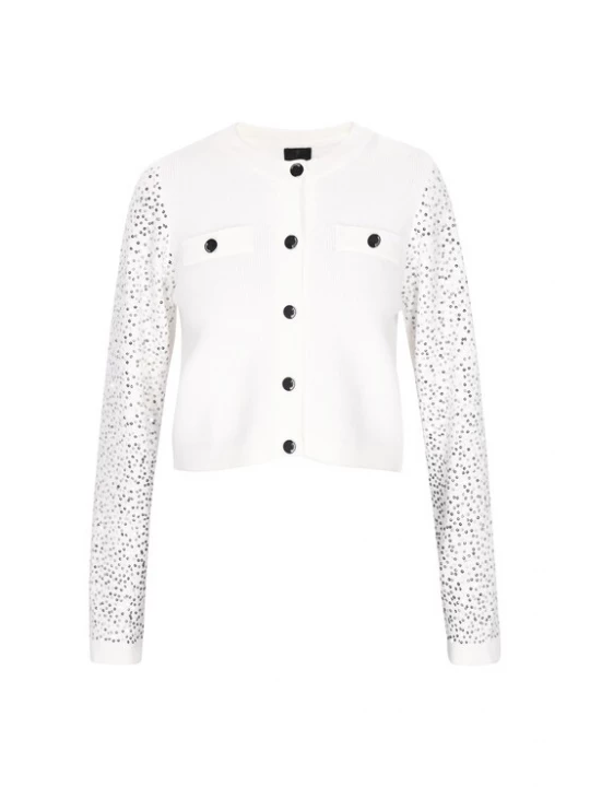 Foto van product DreiMaster Klassik Gebreid vest zilver / offwhite