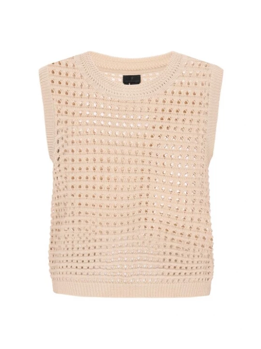 Foto van product DreiMaster Klassik Gebreide bodywarmer beige