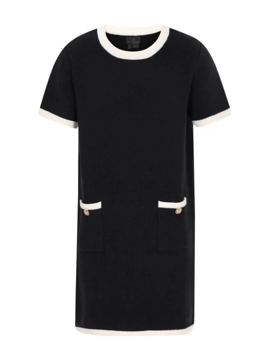 Foto van product DreiMaster Klassik Gebreide jurk 'Classic Look' zwart / wit