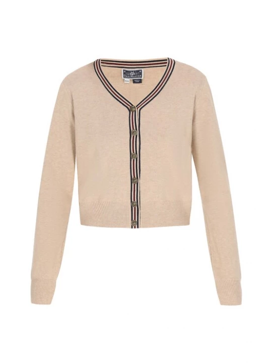 Foto van product DreiMaster Maritim Gebreid vest beige / zwart / wit