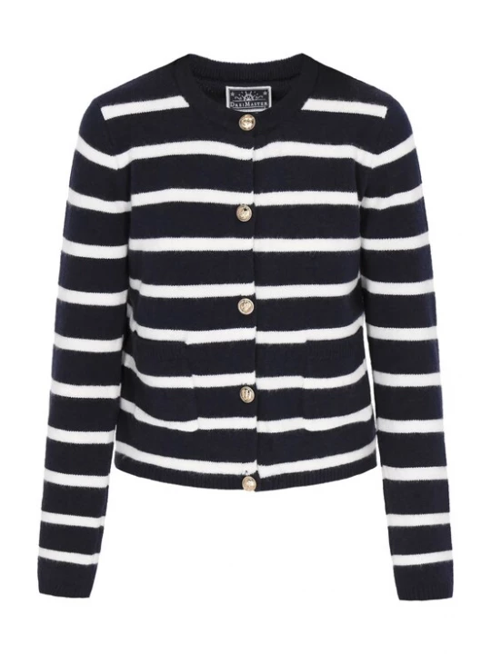 Foto van product DreiMaster Maritim Gebreid vest 'Classic Look' navy / wit