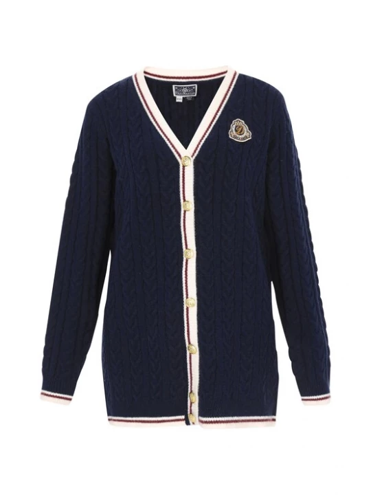 Foto van product DreiMaster Maritim Gebreid vest donkerblauw / donkerrood