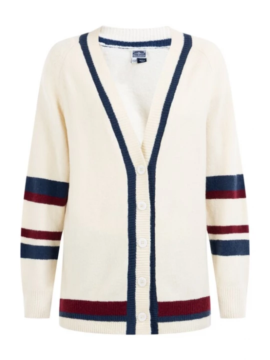 Foto van product DreiMaster Maritim Gebreid vest donkerblauw / donkerrood / offwhite