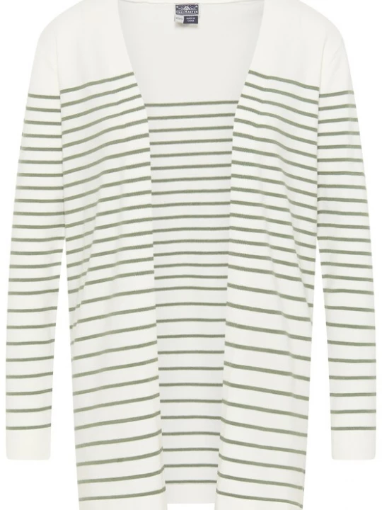 Foto van product DreiMaster Maritim Gebreid vest 'Kilata' groen / wit