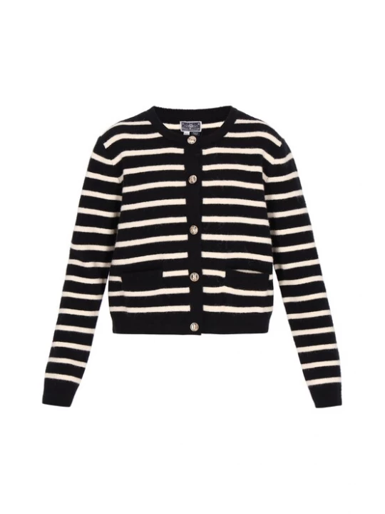 Foto van product DreiMaster Maritim Gebreid vest lichtbeige / zwart