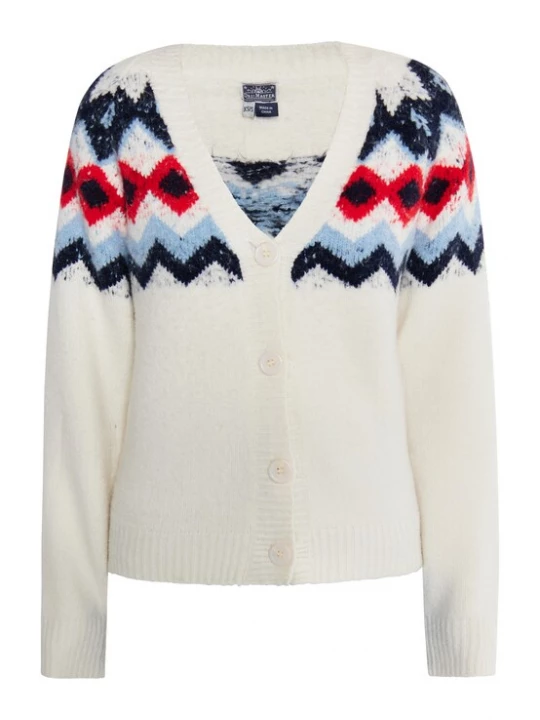 Foto van product DreiMaster Maritim Gebreid vest lichtblauw / rood / zwart / offwhite