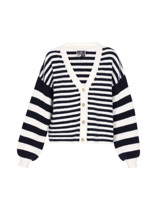 Foto van product DreiMaster Maritim Gebreid vest navy / wit